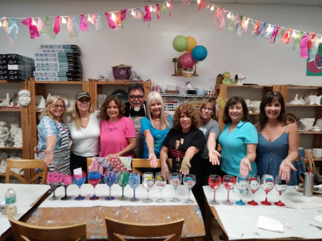 Private Party Art Class Wine Glass Painting Pottery Painting Acrylic Mixed Media Kids Camp