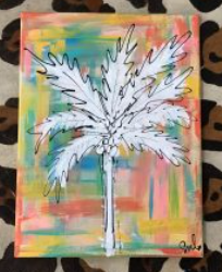 Painting Palms Acrylic Class at ArtSea Living in Boynton Beach