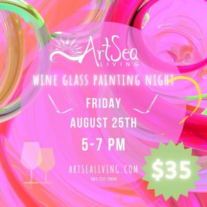 Wine Glass Painting at ArtSea Living Studio in Boynton Beach Florida