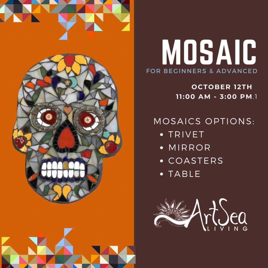 Mosaic Design Class (Beginners & Advanced) 11a-3p