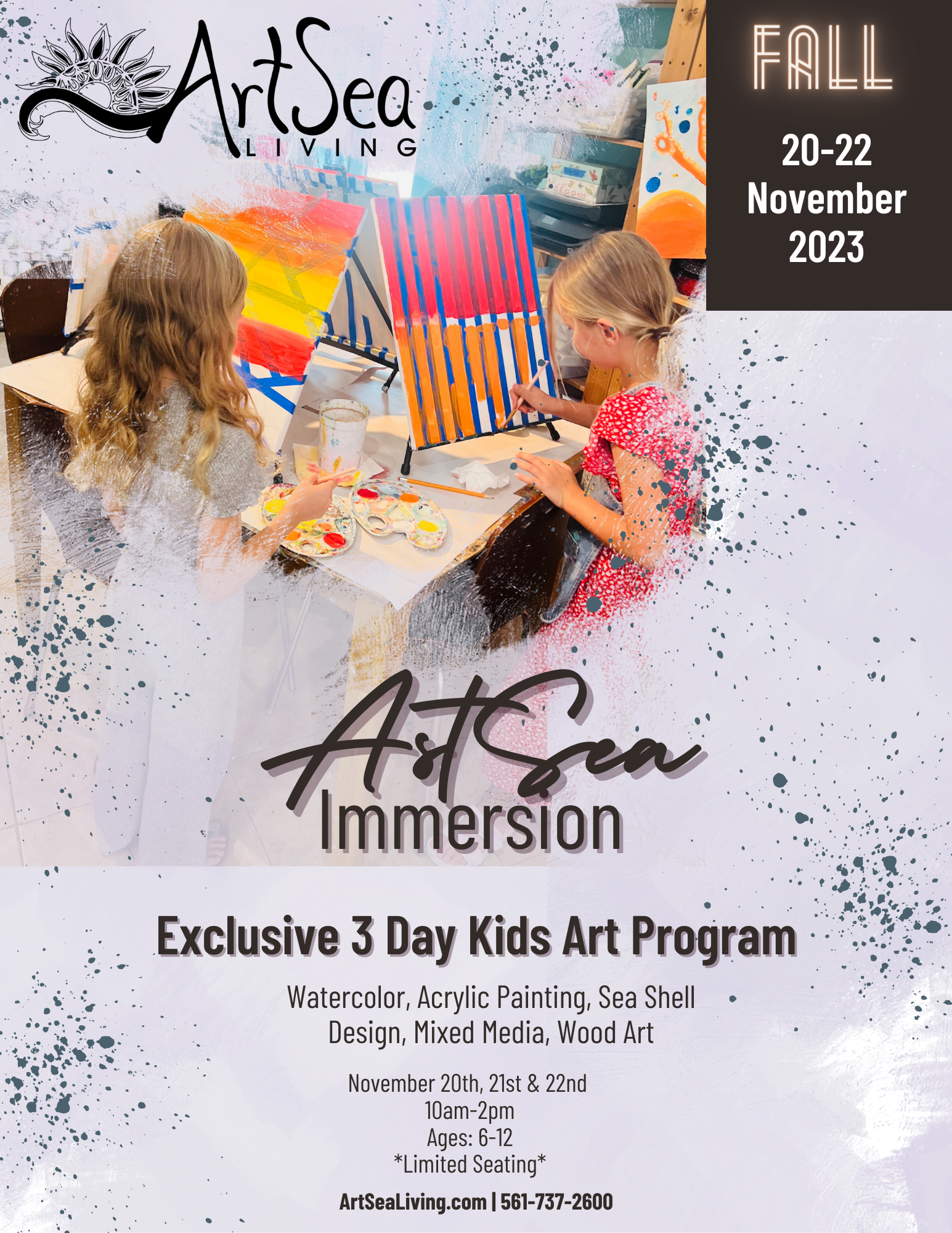 Art Camp, Kids Art Class, Art Program, ArtSea Living Studio in Boynton Beach Florida