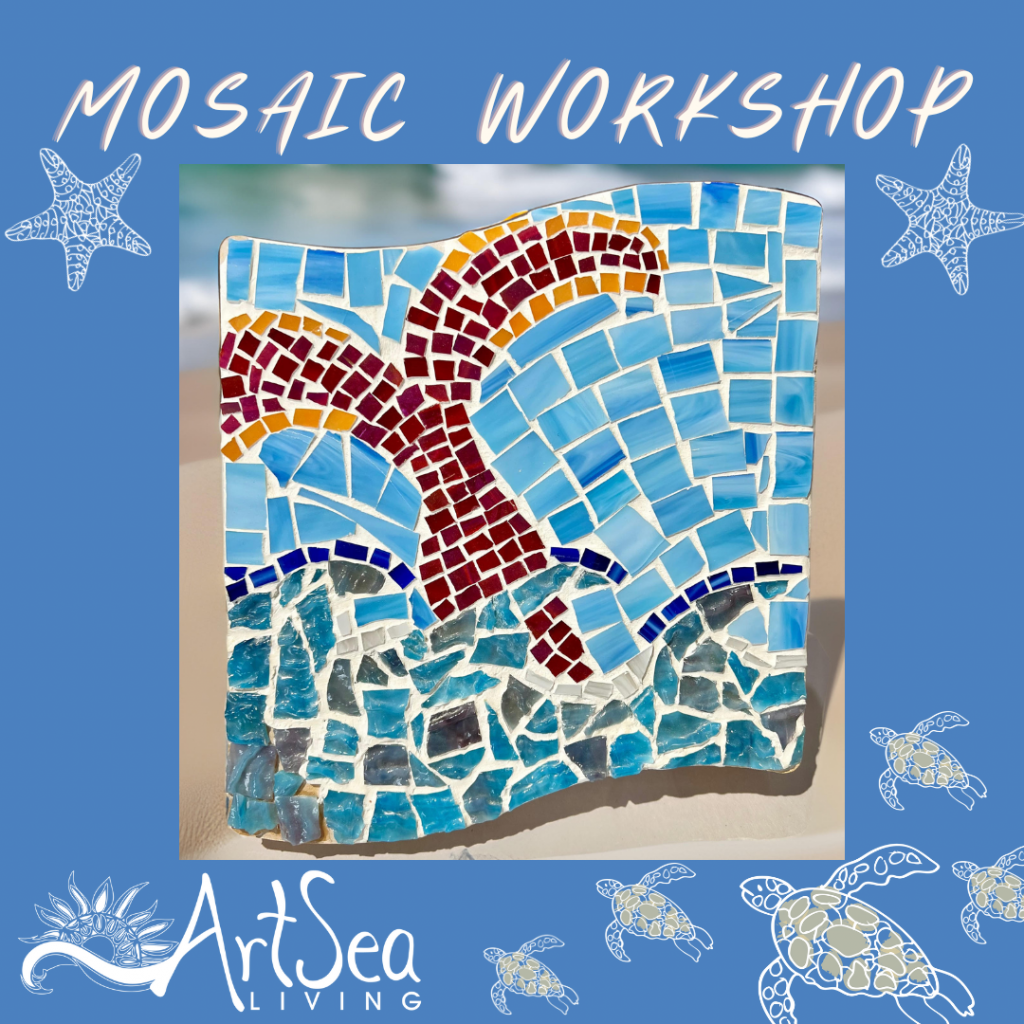 Mosaic Design Workshop. Mosaics Art Class at ArtSea Living in Boynton Beach, Florida